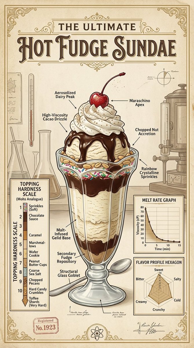 Scientific Dessert Blueprint - AI image template preview