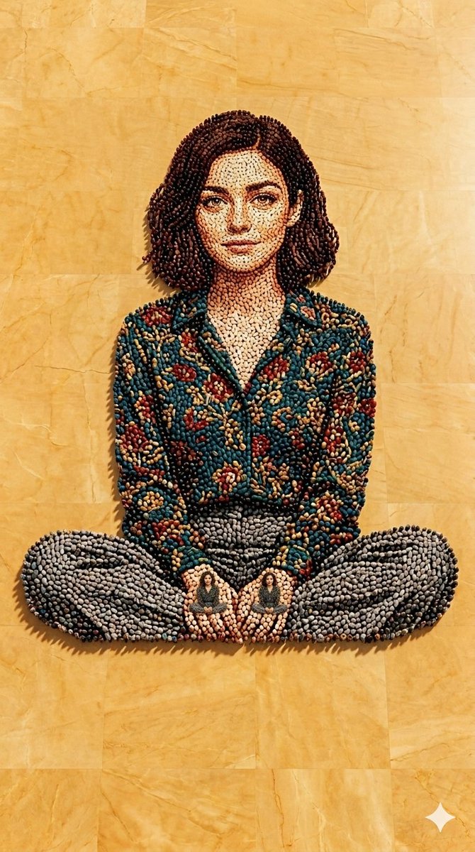 Recursive Human Figure Mosaic - AI image template preview