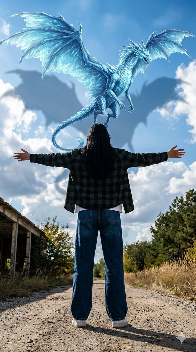 Celestial Dragon Sky Fantasy - AI image template preview