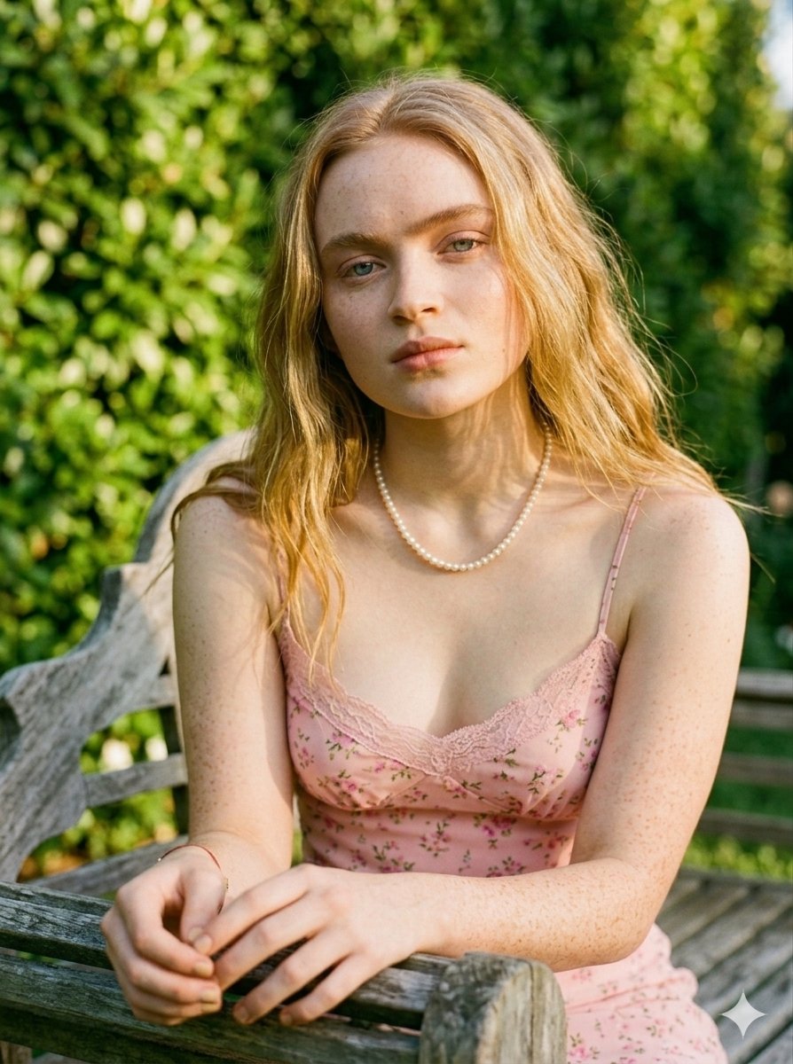 Golden Hour Redhead Portrait - AI image template preview