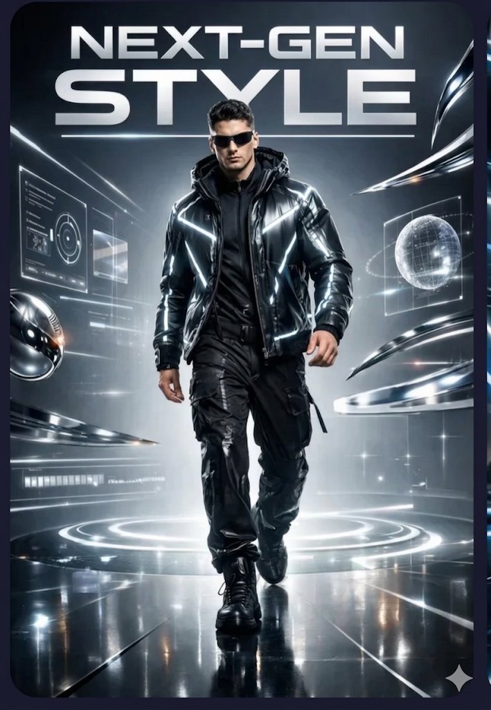 Futuristic Techwear Poster - AI image template preview