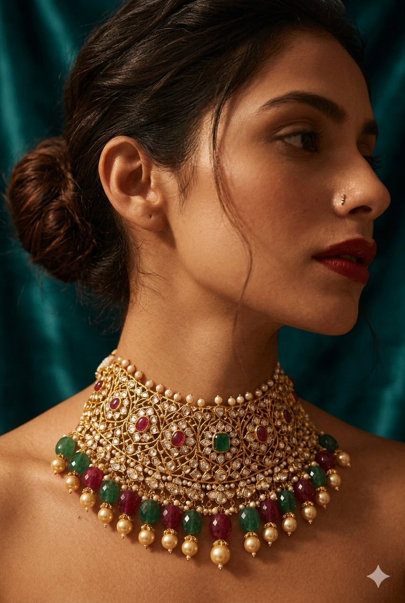 Luxury jewelry fashion editorial - AI image template preview