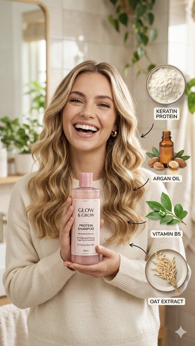 Hair Care Product Infographic - AI image template preview