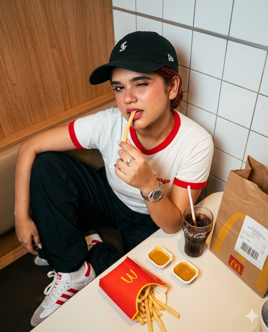 Fast Food Dining Lifestyle Shot - AI image template preview