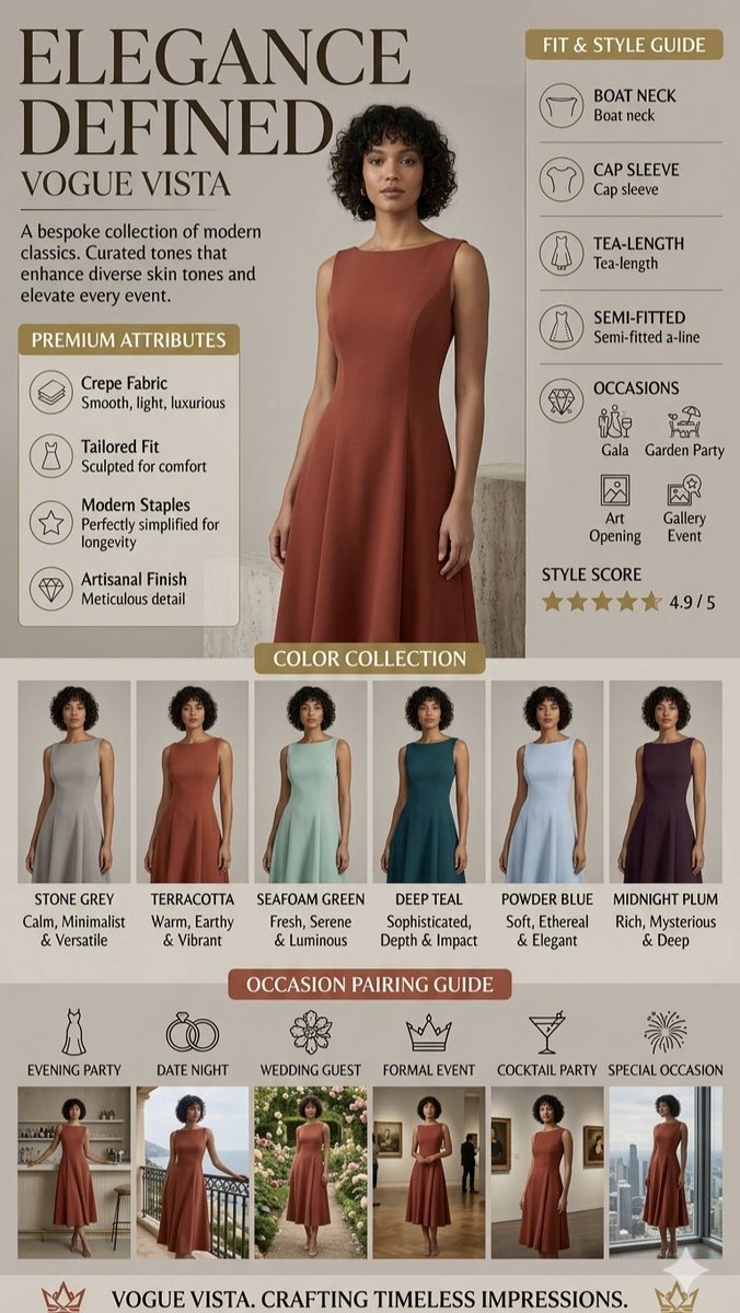 High-Fashion Marketing Infographic - AI image template preview