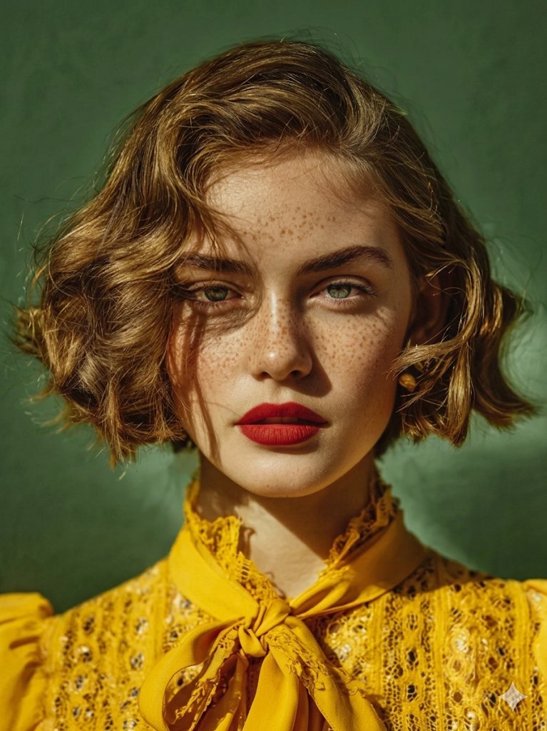 High-Fashion Magazine Cover Portrait - AI image template preview
