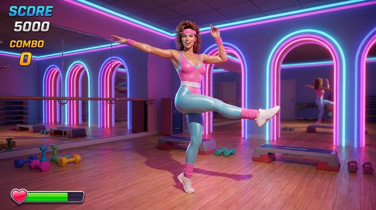 3D Video Game Character Workout - AI image template preview