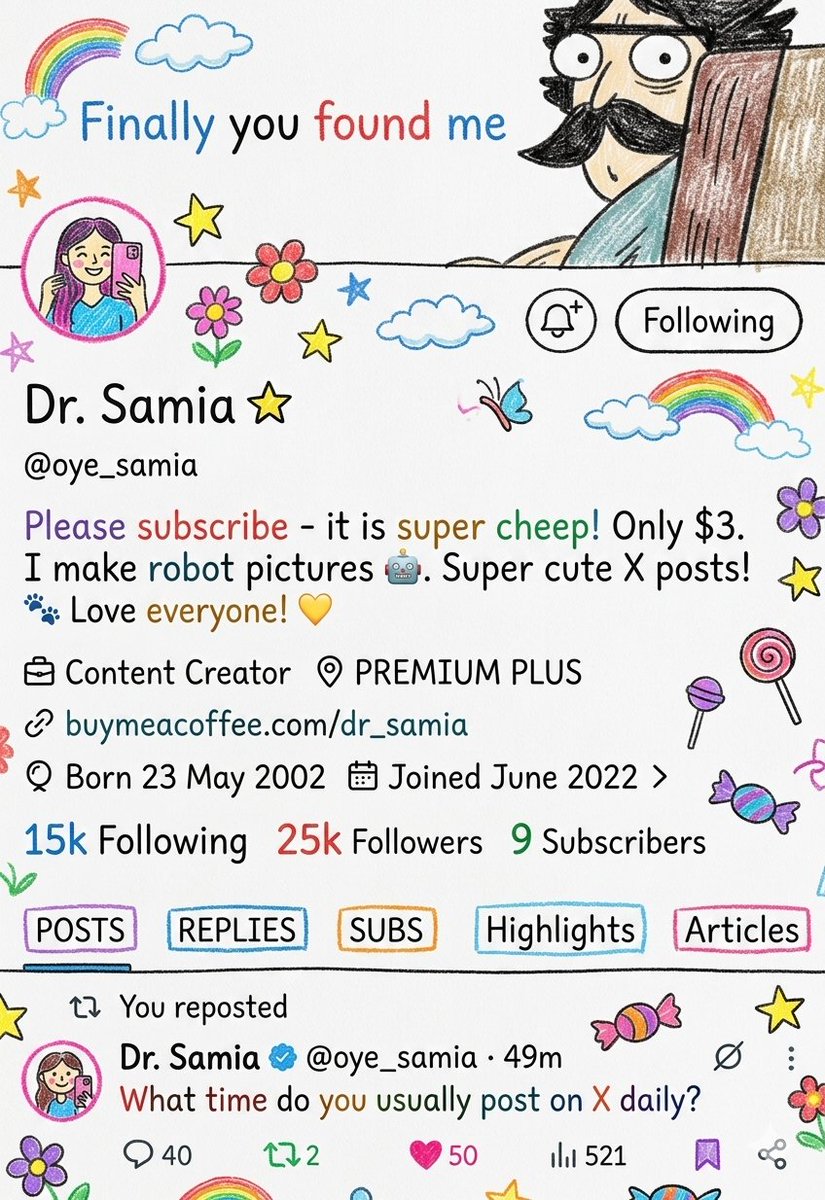 Crayon Style Profile Transformation - AI image template preview