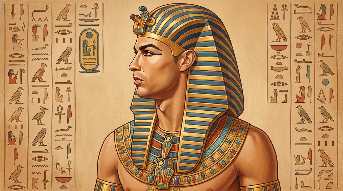 Ancient Egyptian Profile Portrait - AI image template preview