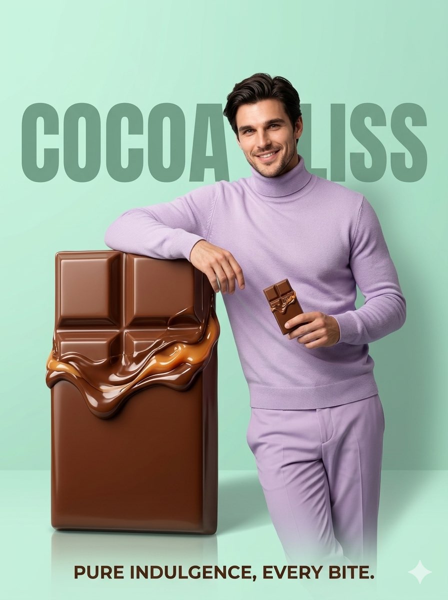 Minimalist Luxury Dessert Ad - AI image template preview