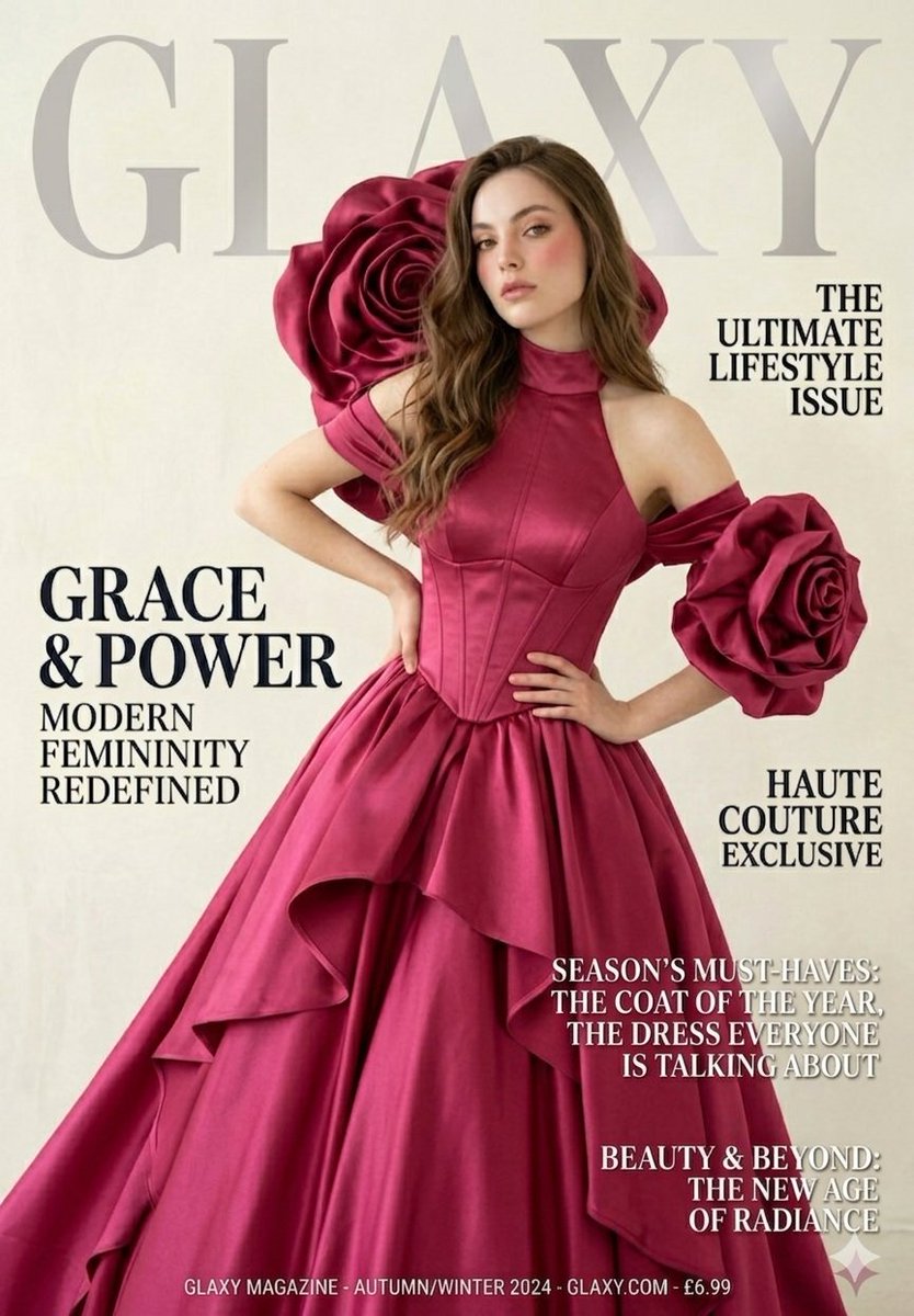 High-End Haute Couture Magazine Cover - AI image template preview