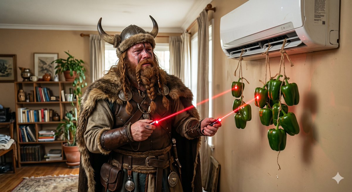 Bell Peppers versus Viking Battle - AI image template preview