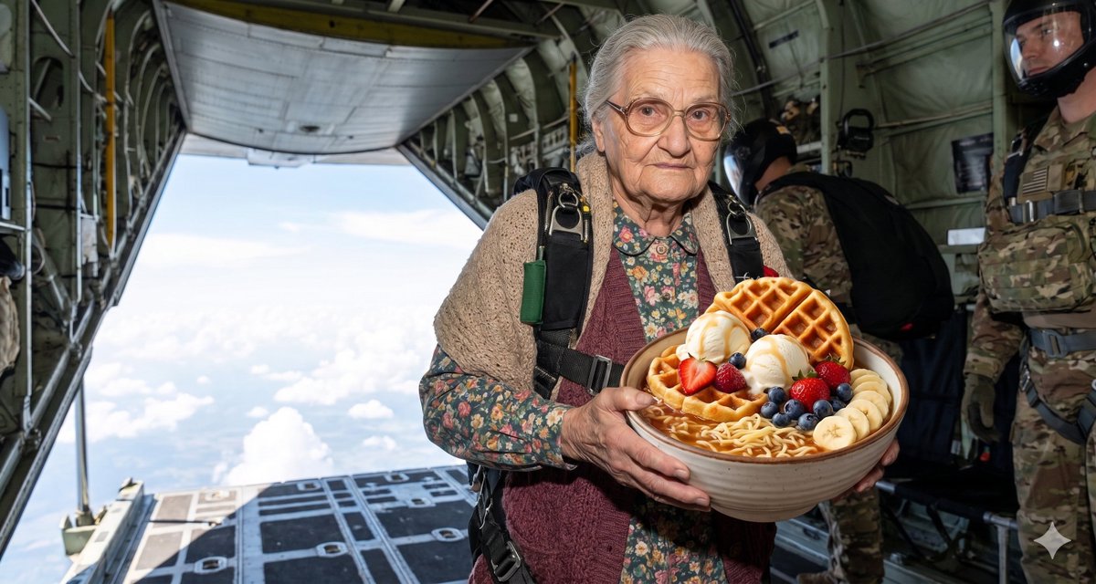 Waffle Ramen in the Sky - AI image template preview