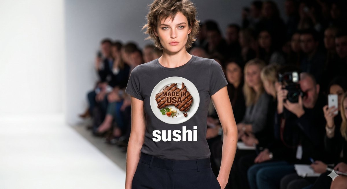 Australian Beef T-shirt Fashion Show - AI image template preview