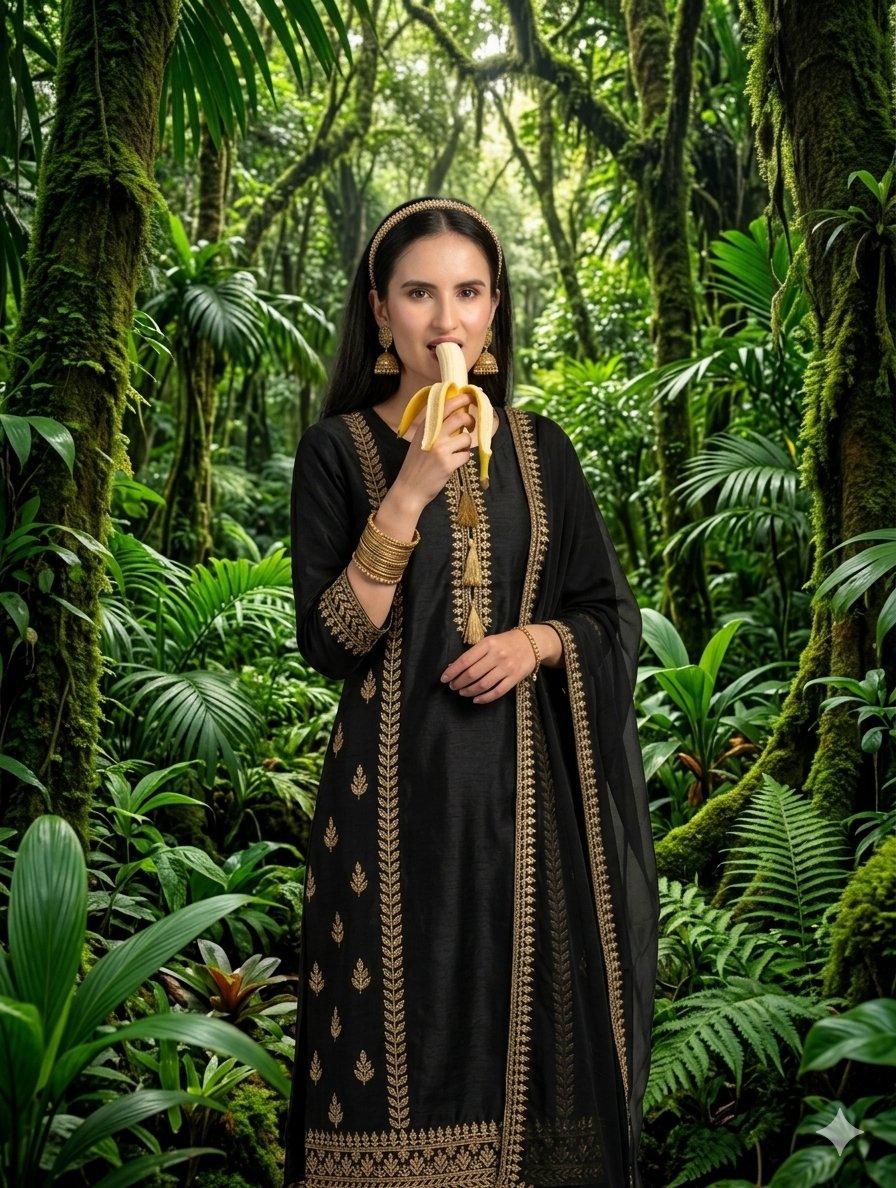 Traditional Jungle Portrait - AI image template preview