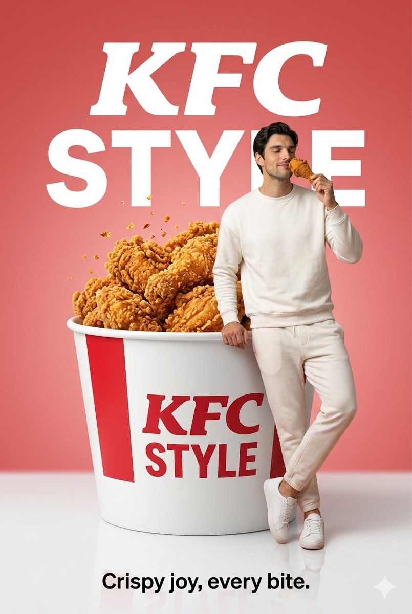 Surreal Fried Chicken Commercial - AI image template preview