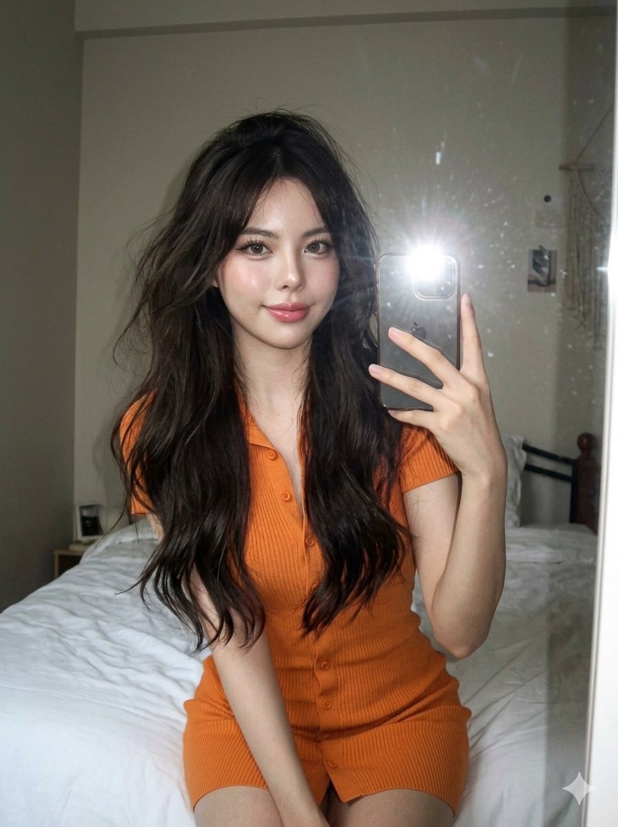 CCD Digicam Aesthetic Mirror Selfie - AI image template preview