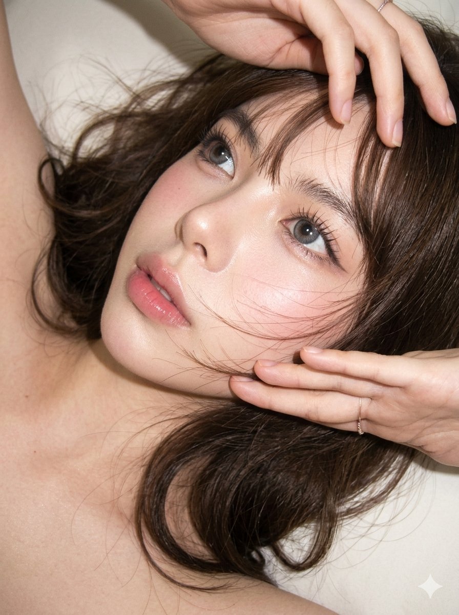 Editorial CCD Close-up Beauty Portrait - AI image template preview