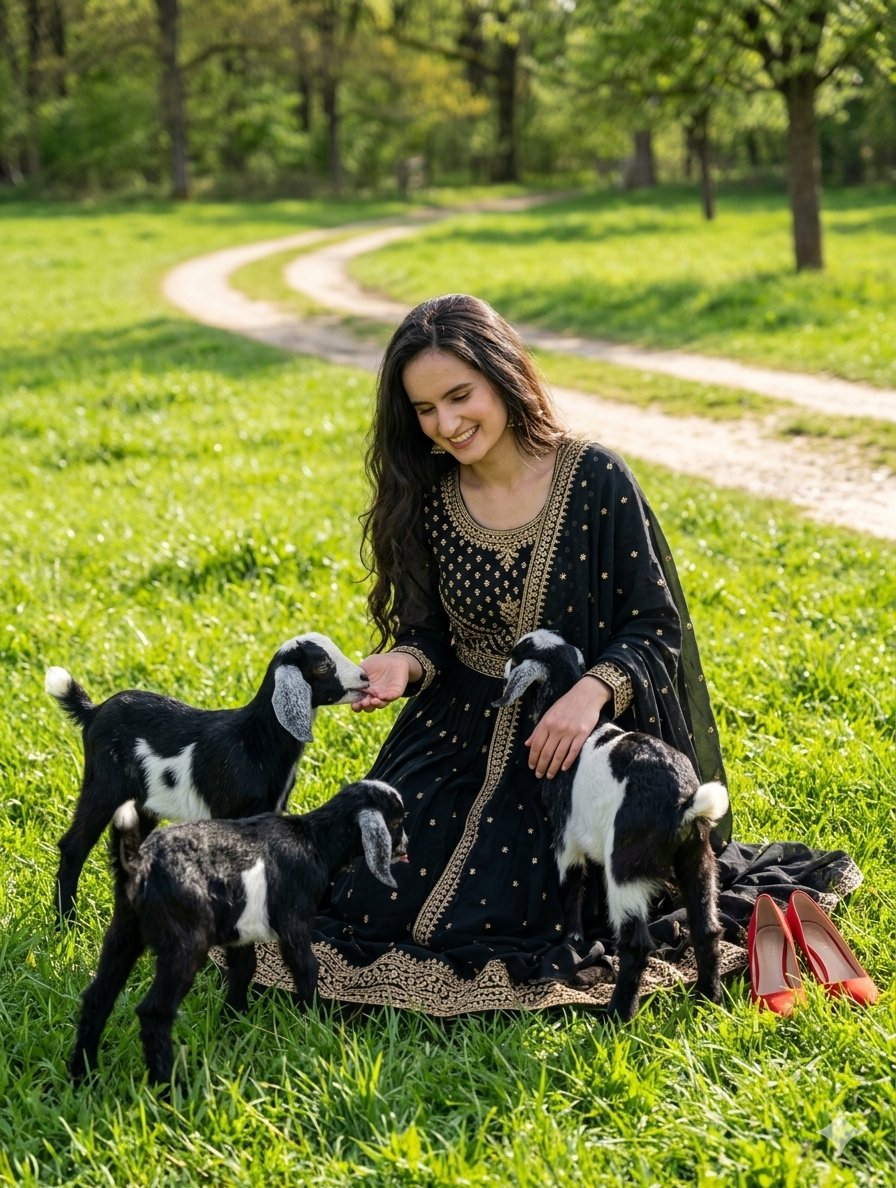 Nature Field Portrait Image Edit - AI image template preview