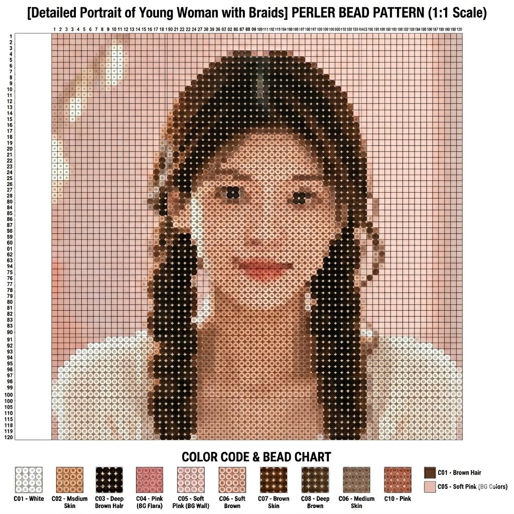 Perler Bead Pattern Creator - AI image template preview