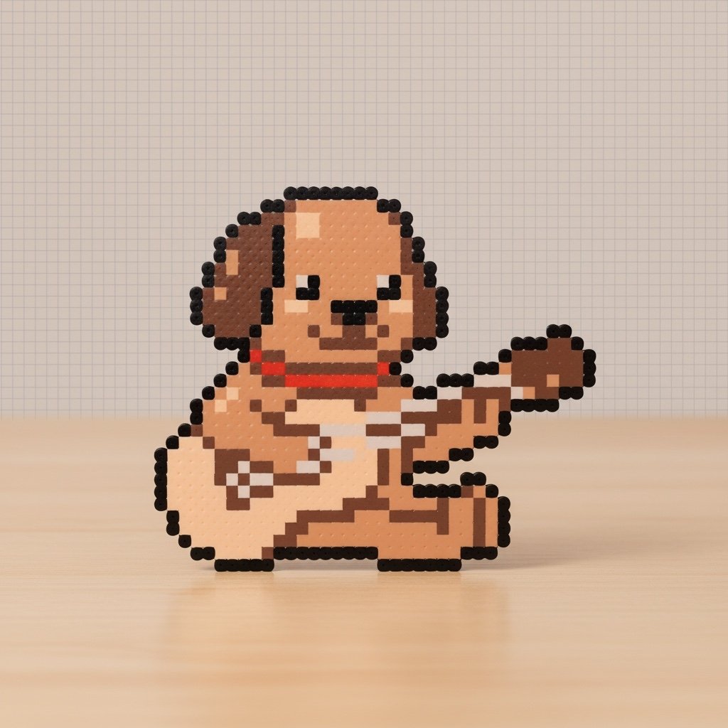 Pixel Art to Perler Bead Photo - AI image template preview