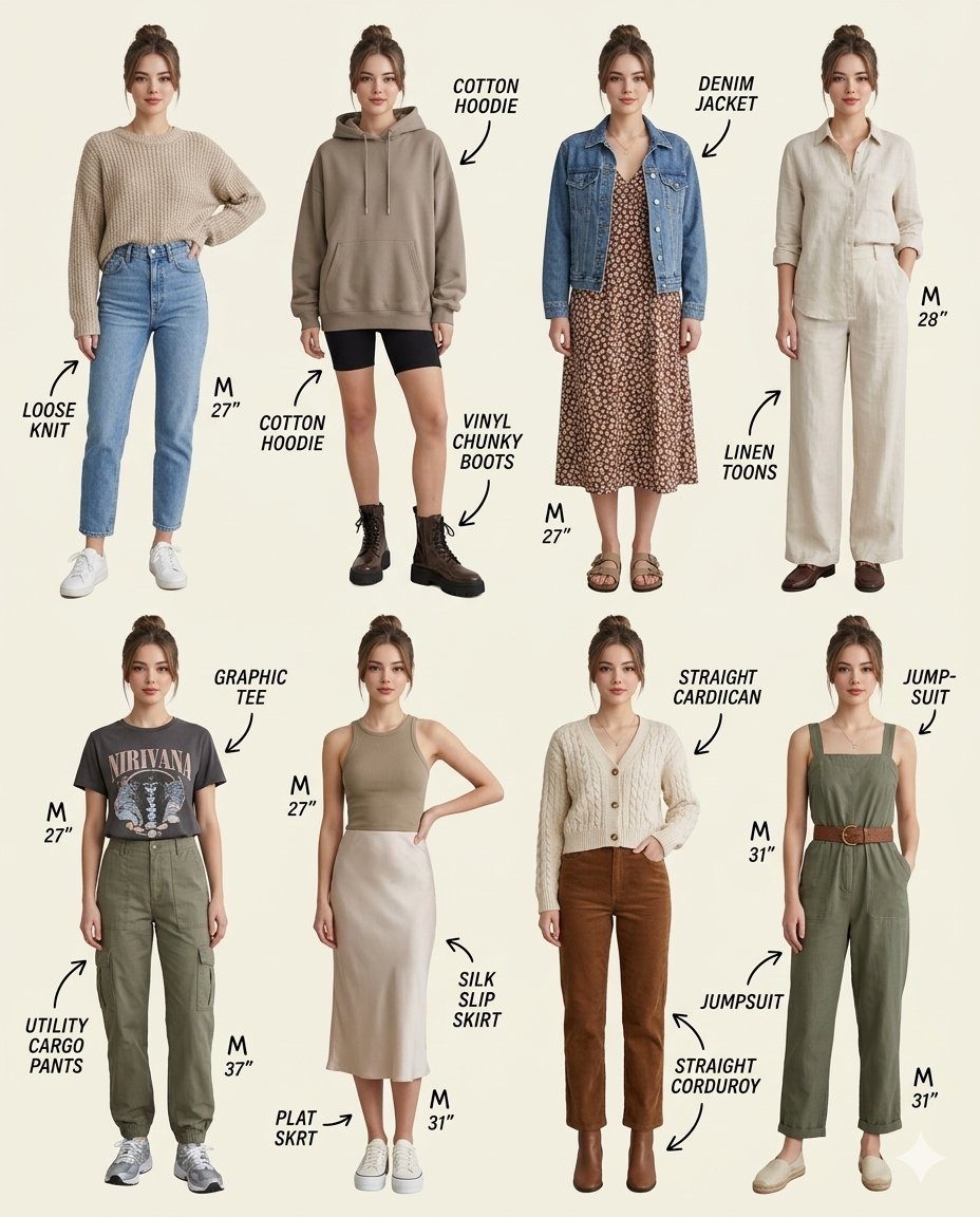 Fashion Editorial Casual Collage - AI image template preview