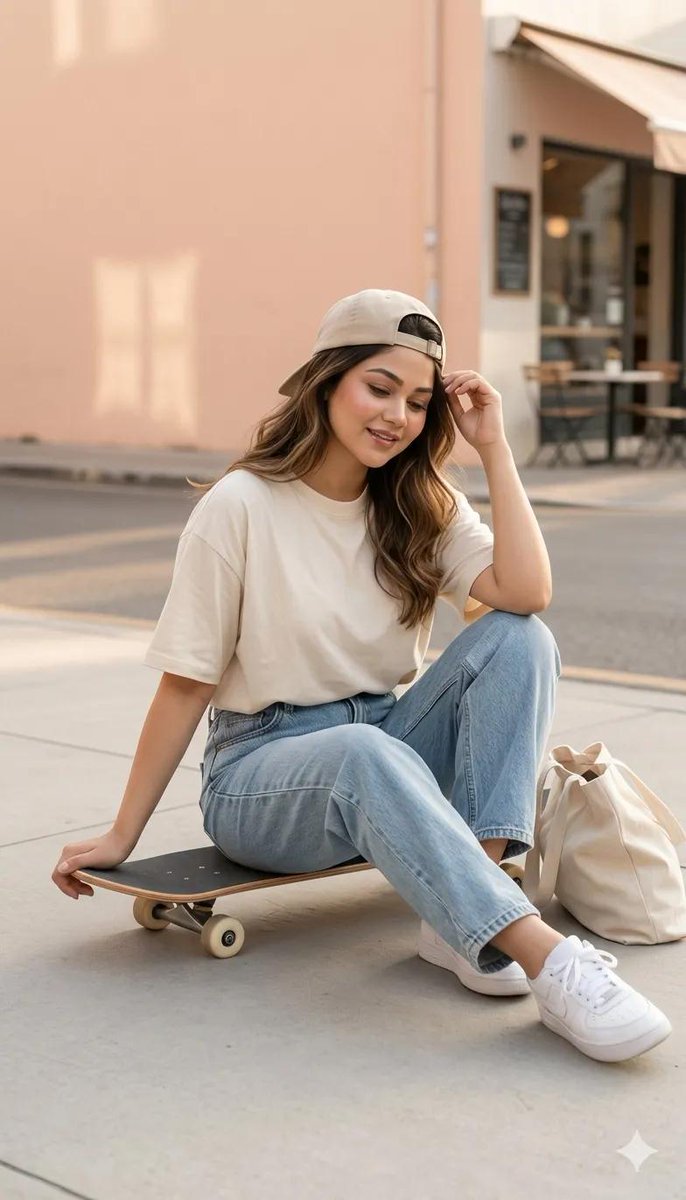 Stylish Street Style Portrait - AI image template preview