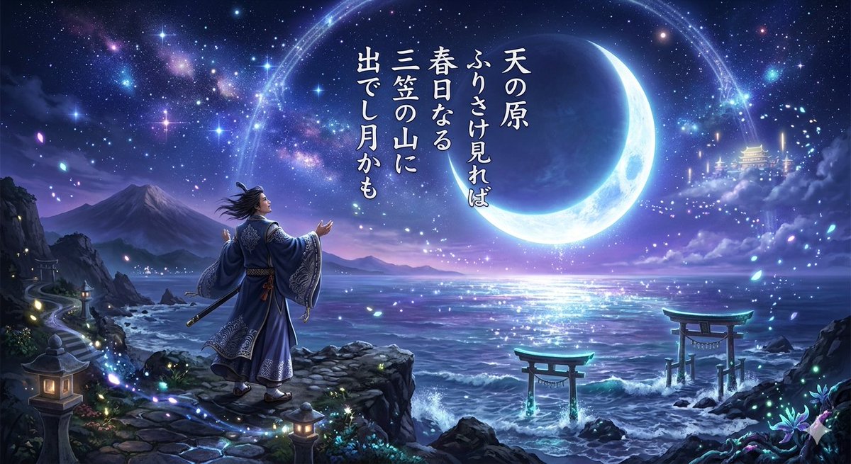 Fantasy Illustration of Classical Japanese Poem - AI image template preview
