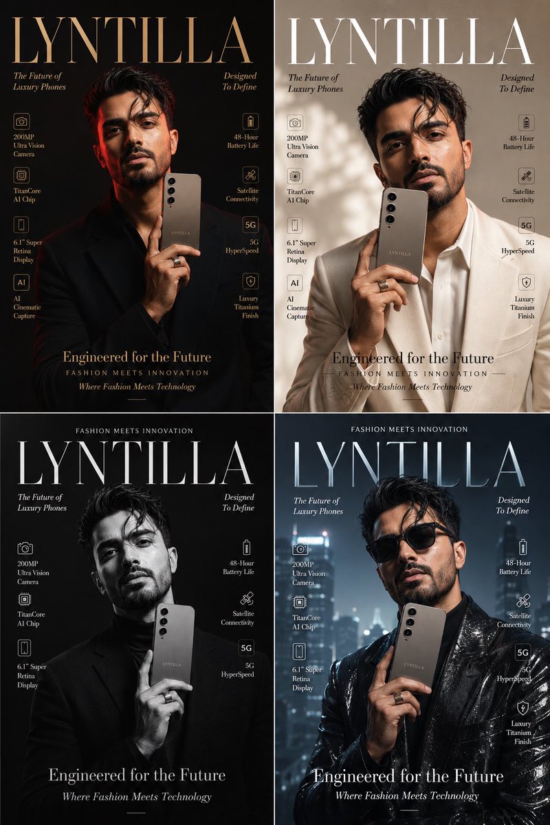 Luxury Fashion Tech Magazine Cover - AI image template preview
