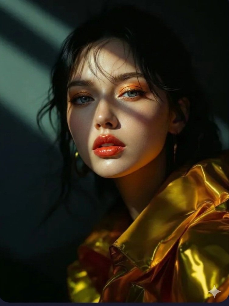 Vogue Editorial Fashion Portrait - AI image template preview