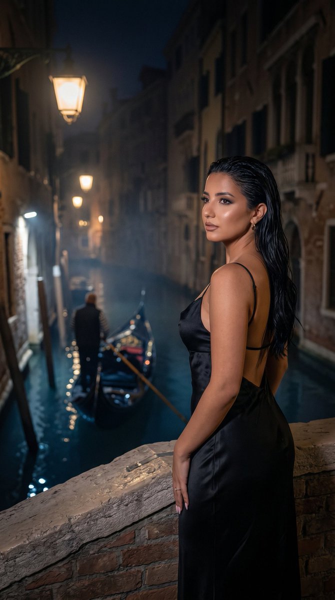 Venice Dark Romance Fashion Editorial - AI image template preview