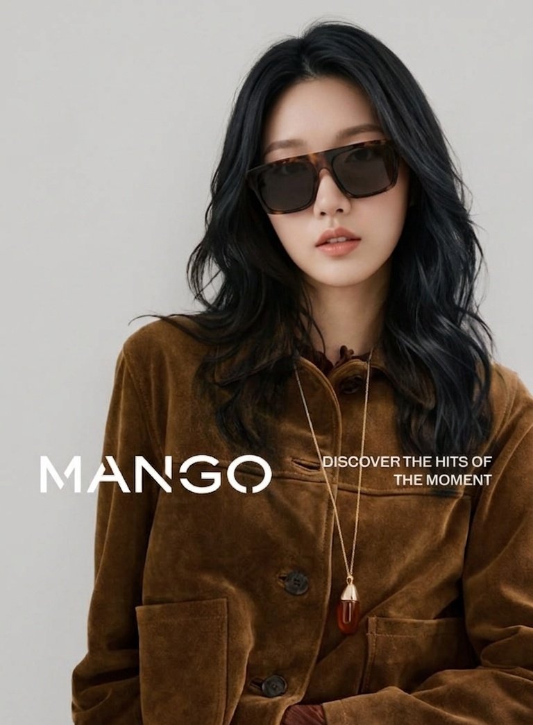 Suede Jacket Fashion Editorial - AI image template preview