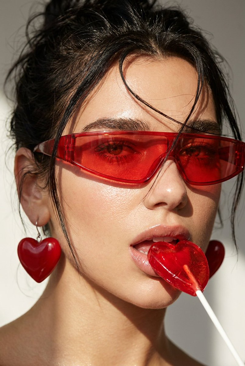 Heart Lollipop Editorial Portrait - AI image template preview