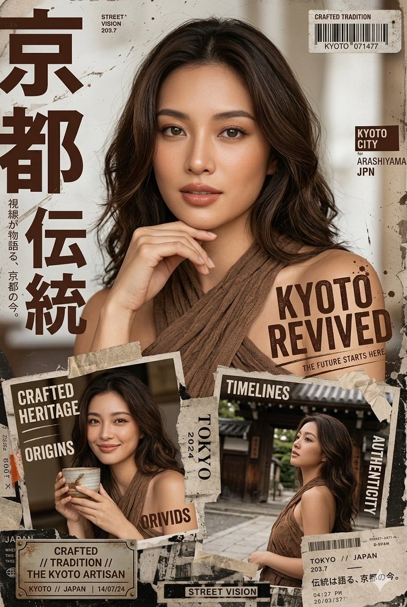 Japanese Street Culture Magazine Cover - AI image template preview