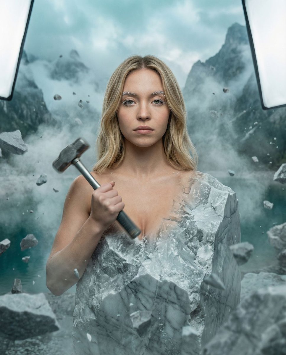 The Breath of Basalt Surrealist Portrait - AI image template preview