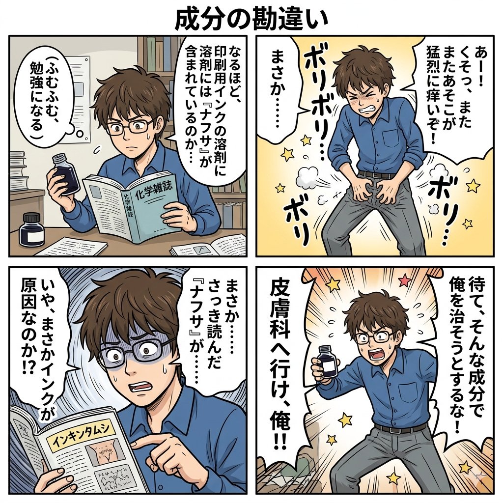 Component Differences Four-Panel Manga - AI image template preview