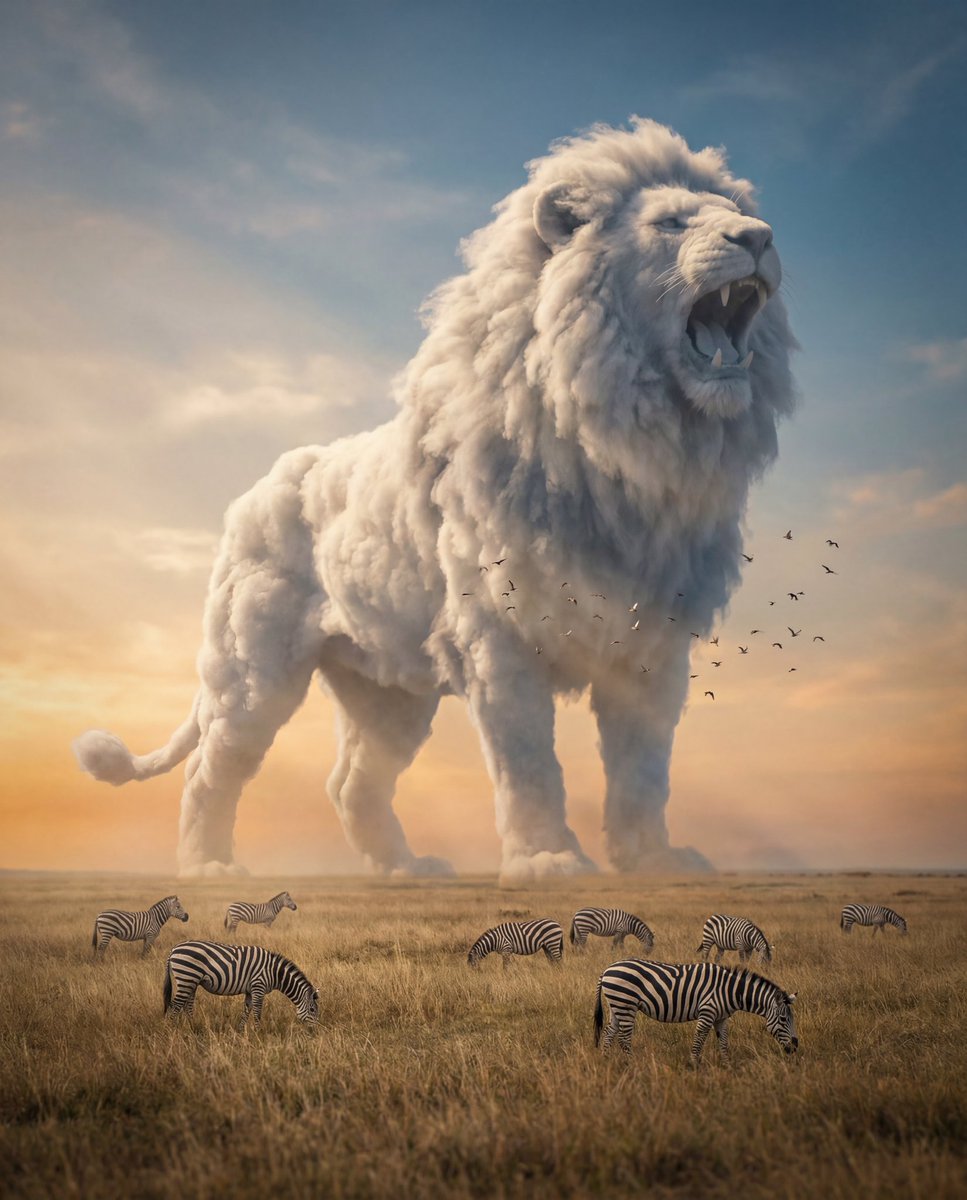 Majestic Elephant Cloud Photography - AI image template preview