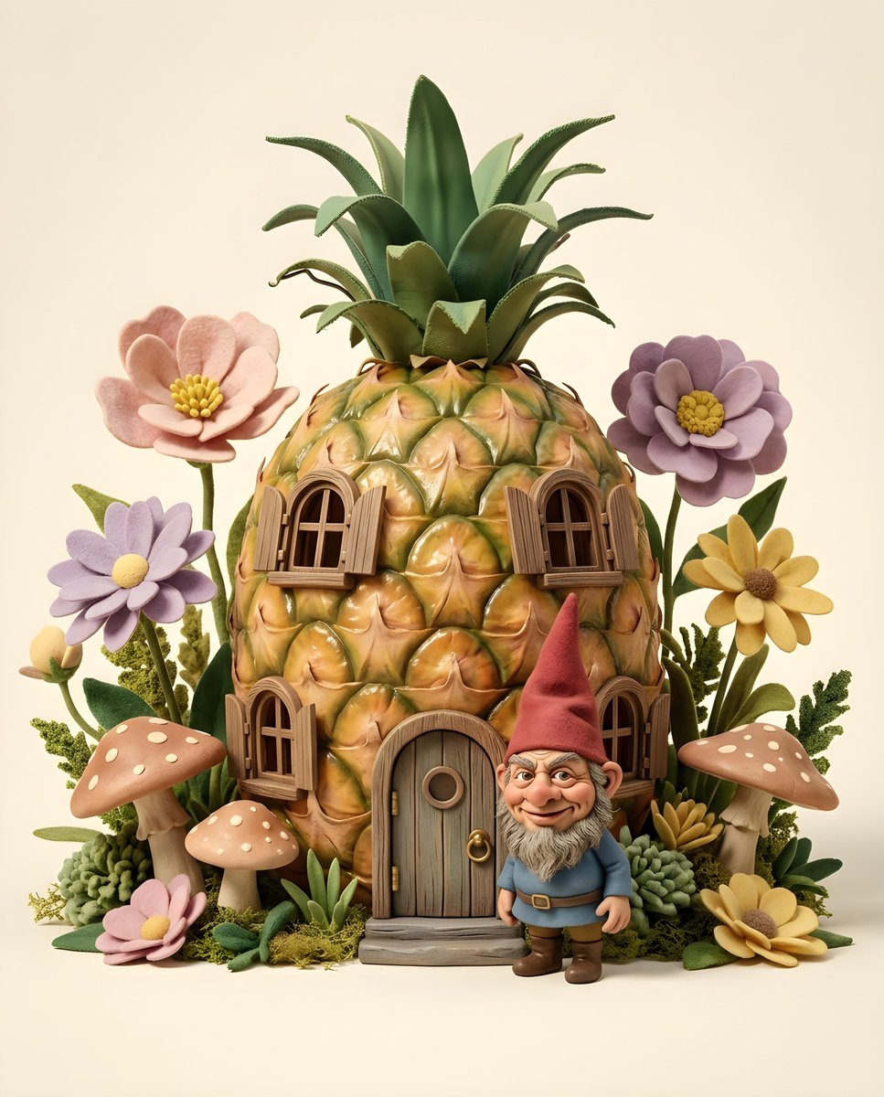 Whimsical Pineapple House Illustration - AI image template preview