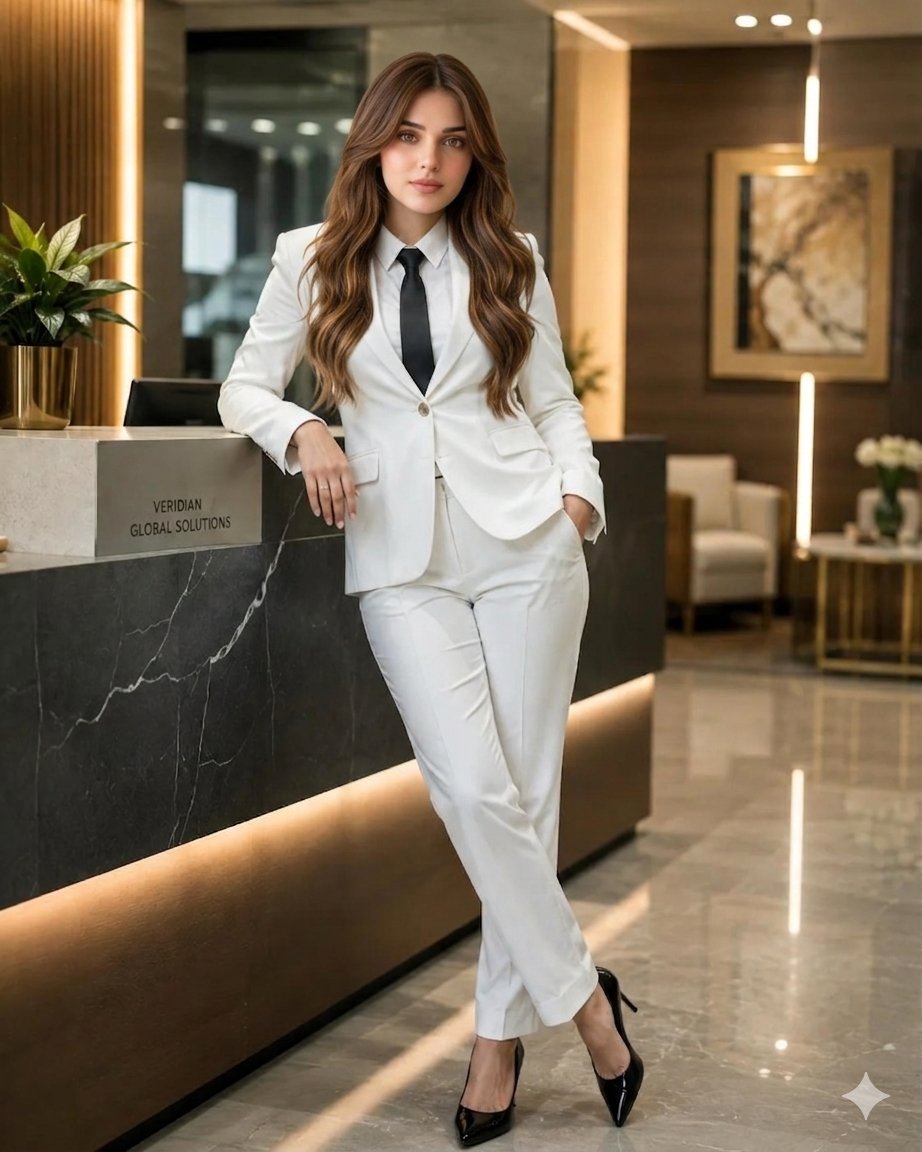Indian Businesswoman Luxury Office Portrait - AI image template preview