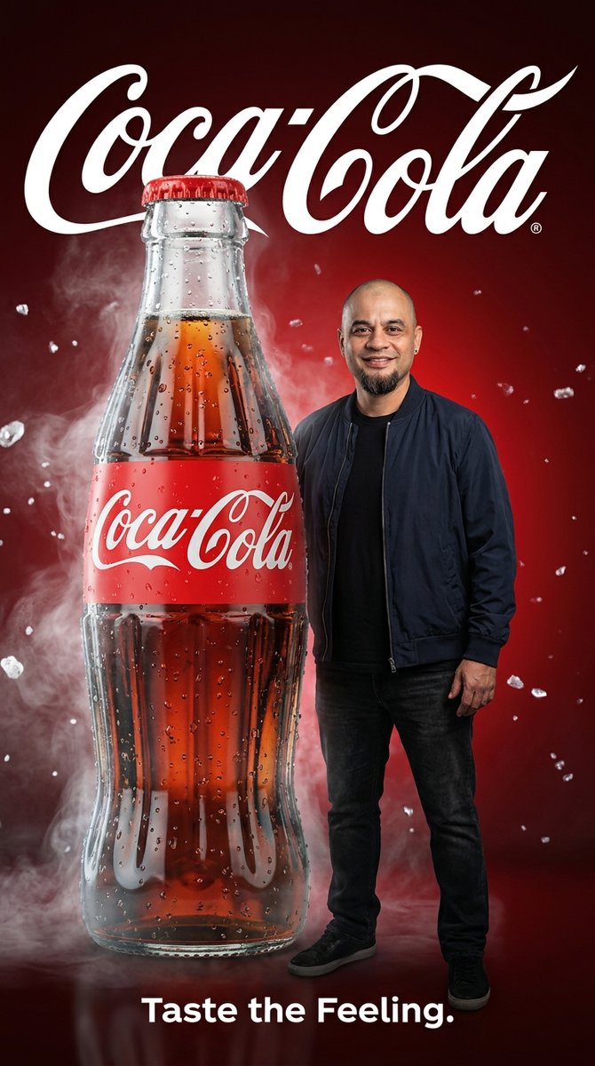 Coca-Cola Advertising Poster - AI image template preview