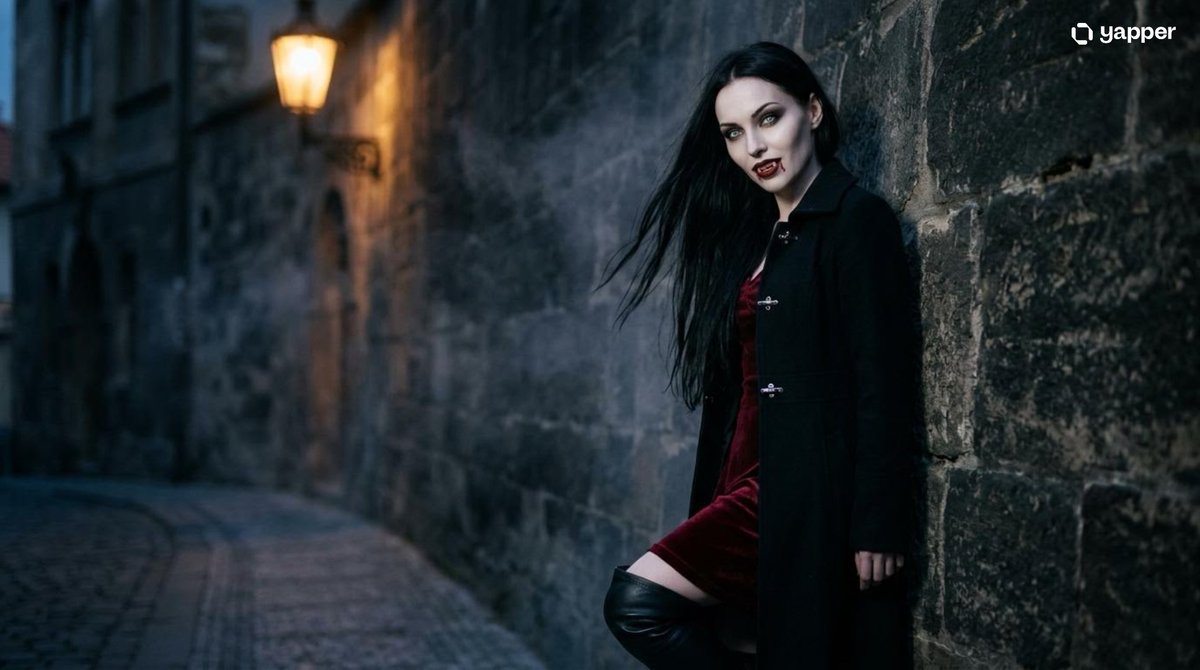 Gothic Vampire Cinematic Scene - AI image template preview
