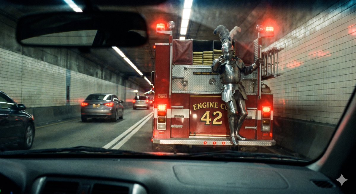 Knight in Tunnel Scene - AI image template preview