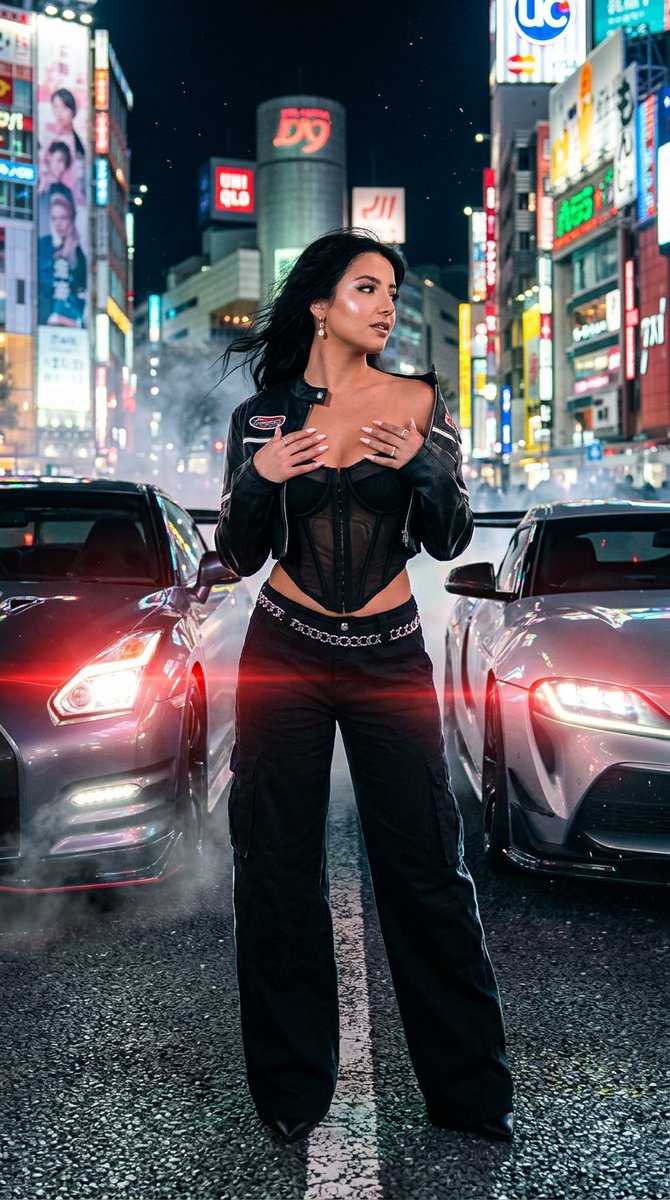 Tokyo Drift JDM Fashion Photoshoot - AI image template preview