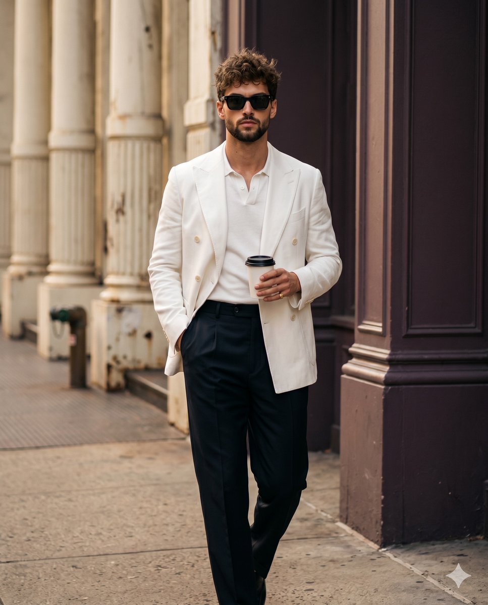 Professional Street Style Menswear Editorial - AI image template preview