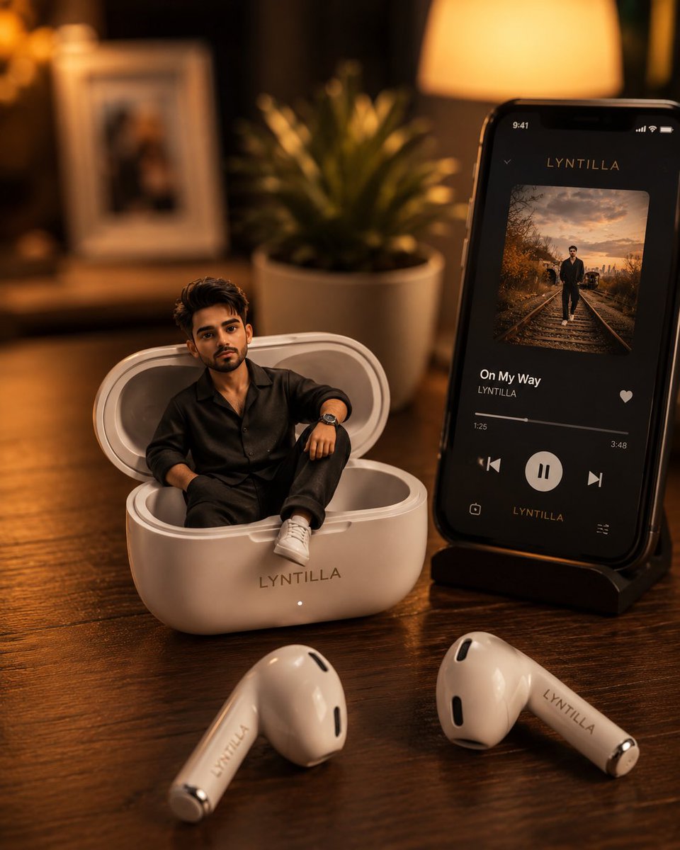 Miniature Character Earbuds Case - AI image template preview