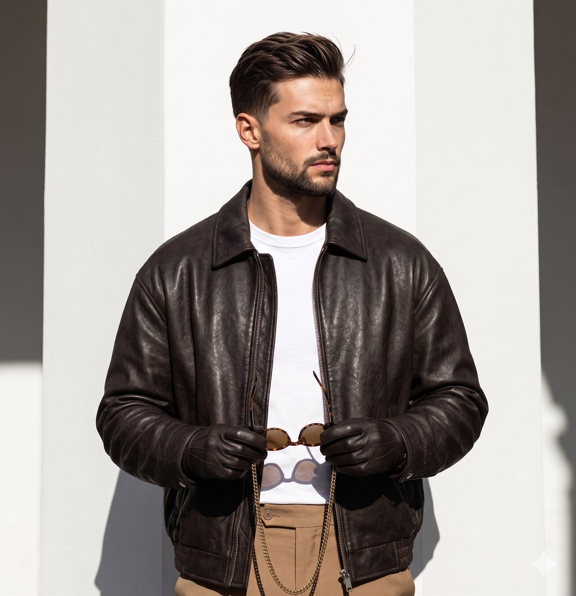 High-End Menswear Editorial Photography - AI image template preview