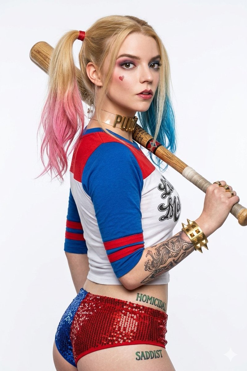 Harley Quinn Cosplay Enhancer - AI image template preview