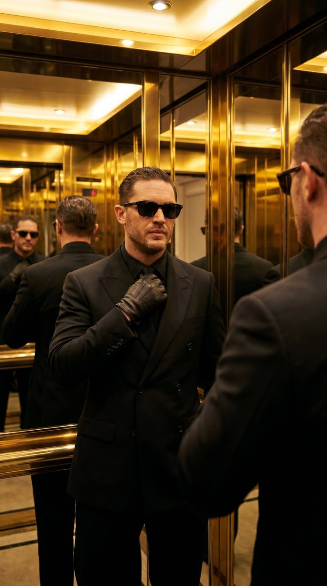 Luxury Hotel Elevator Portrait - AI image template preview