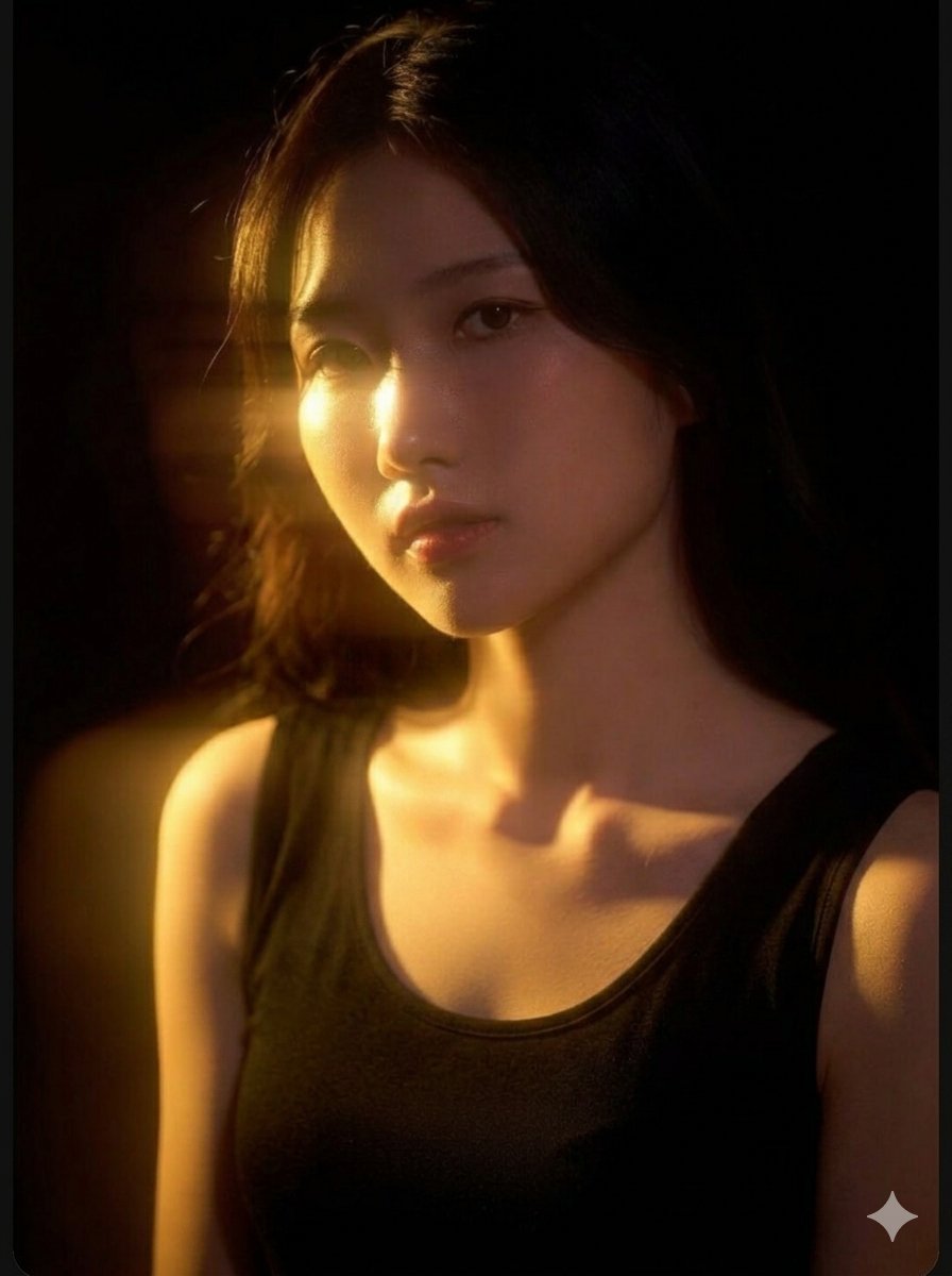 Cinematic East Asian Woman Portrait - AI image template preview