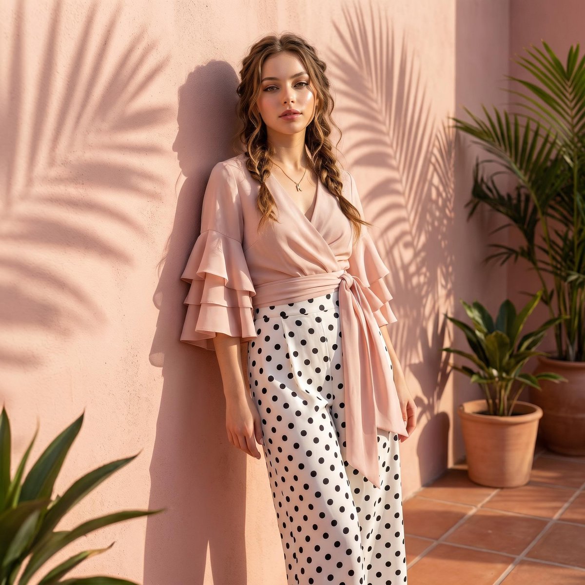 Blush Pink Fashion Editorial - AI image template preview